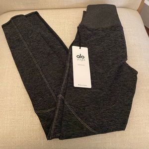 NWT Alo High-Waist Alosoft Revel Leggings Dark Heather Size XS